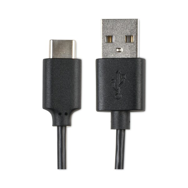 USB-A To USB-C Cable, 3 Ft, Black